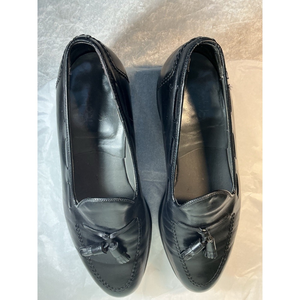 Foot-Joy Classic Black Leather Mens Dress Tassel Loafers 10.5 C (narrow) 75309